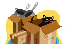 積み上げた荷物